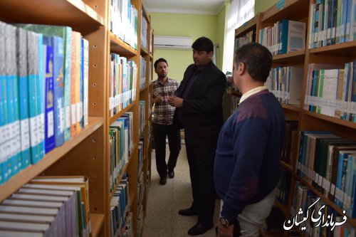 بازدید فرماندار گمیشان از کتابخانه شهرهای گمیش تپه و سیمین شهر
