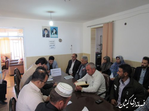 جلسه ماهانه دهیاران بخش مرکزی برگزار شد
