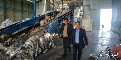بازدید فرماندارگمیشان ازشرکت گلستان کاغذ پرشیا
