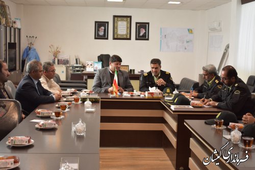 دیدار فرمانده انتظامی گلستان با فرماندار گمیشان