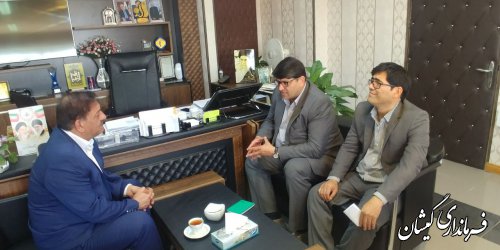 دیدار فرماندار گمیشان با مدیرکل تامین اجتماعی استان