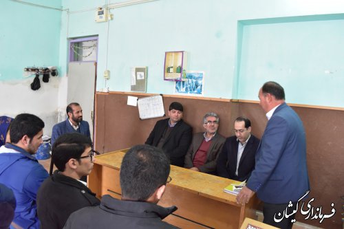 بازدید فرماندارومدیران کل آموزش وپرورش ونوسازی مدارس از چند مدرسه
