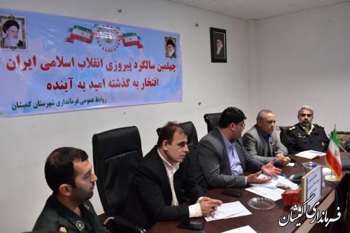 دومین جلسه هماهنگی چهلمین سالگرد پیروزی انقلاب اسلامی شهرستان برگزار شد