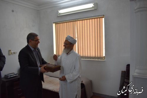 دیدار فرماندارگمیشان و مدیرکل بنیادشهید با امام جمعه شهرستان