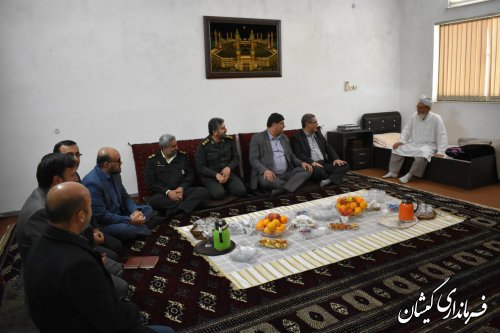 دیدار فرماندارگمیشان و مدیرکل بنیادشهید با امام جمعه شهرستان