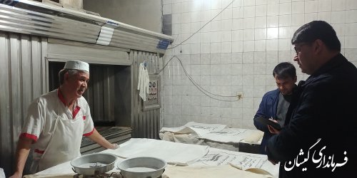 بازدید فرماندار گمیشان از نانوایی های سطح بخش گلدشت