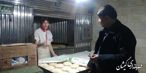 بازدید فرماندار گمیشان از نانوایی های سطح بخش گلدشت