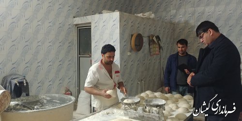 بازدید فرماندار گمیشان از نانوایی های سطح بخش گلدشت