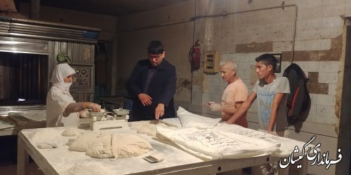 بازدید فرماندار گمیشان از نانوایی های سطح بخش گلدشت