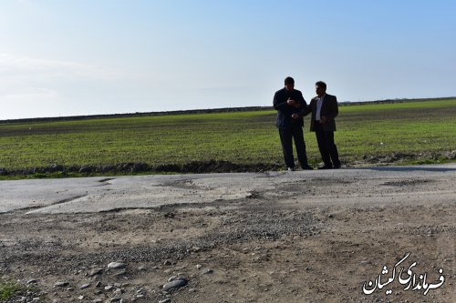بازدید فرماندار گمیشان از محور دسترسی گمیش تپه به ناردانلی و سیمین شهر