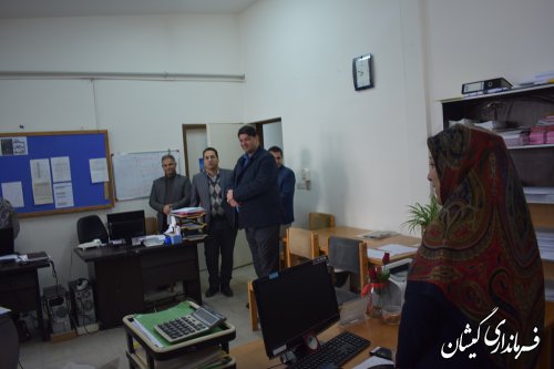 بازدید سرزده فرماندار گمیشان از شبکه بهداشت ودرمان شهرستان