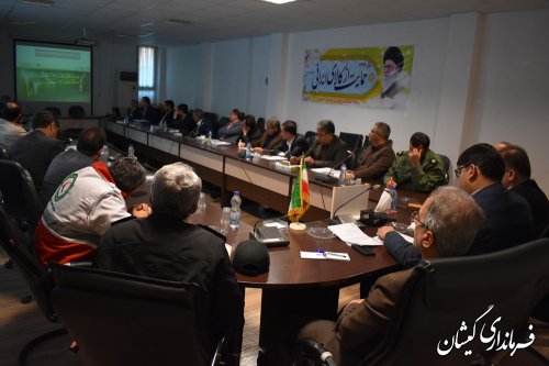 پنجمین جلسه شورای هماهنگی مدیریت بحران شهرستان گمیشان برگزار شد
