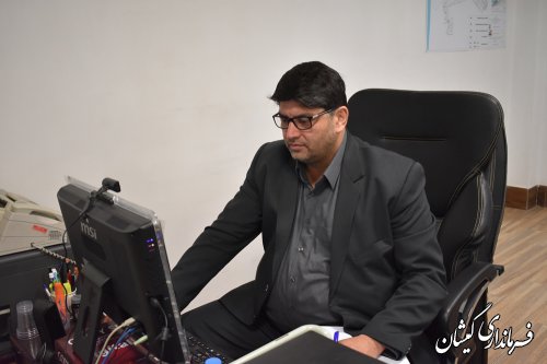 جلسه ویدئوکنفرانس اجتماعی به ریاست معاون استانداروبا حضورفرماندارگمیشان