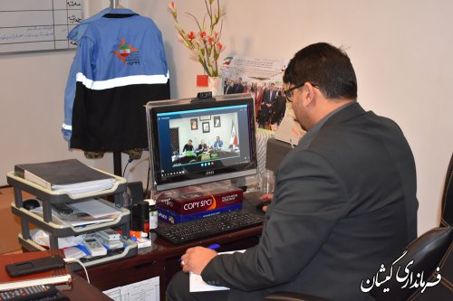 جلسه ویدئوکنفرانس اجتماعی به ریاست معاون استانداروبا حضورفرماندارگمیشان