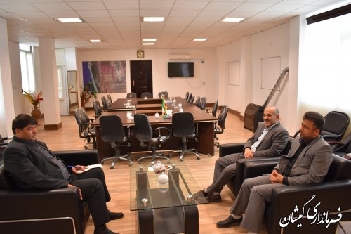 دیدار سرپرست جدید بنیاد شهید و امور ایثارگران شهرستان با فرماندار گمیشان