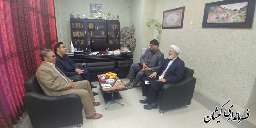دیدارفرماندارگمیشان با سرپرست جدیداداره کل کتابخانه های عمومی استان