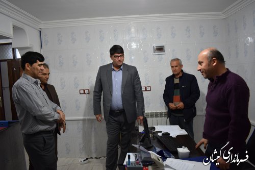 بازدید سرزده فرماندار گمیشان از اداره منابع طبیعی و آبخیزداری شهرستان