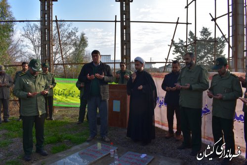 مراسم غبارروبی مزار شهدای گمنام (غواص) شهرستان گمیشان برگزار شد