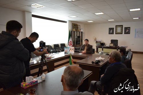 مصاحبه تیم مستندساز ریاست جمهوری بافرماندارگمیشان برگزار شد