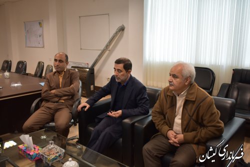 دیدار مدیرعامل سرمایه گذاری پروژه های گروه مپنا با فرماندار گمیشان