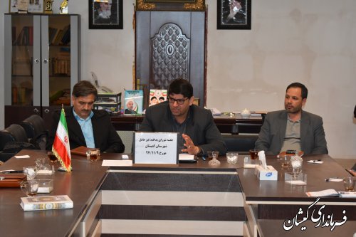 سومین جلسه جلسه شورای پدافند غیرعامل شهرستان گمیشان برگزار شد