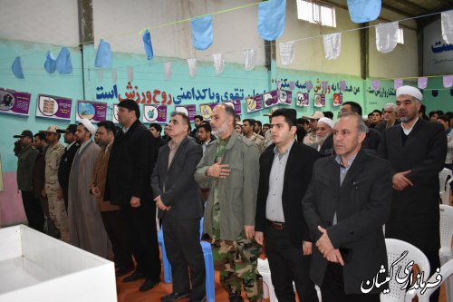 مراسم صبحگاه مشترک نیروهای مسلح شهرستان گمیشان برگزار شد