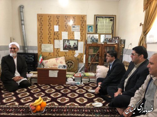 دیدار فرماندار و نماینده مجلس با روحانیون حوزه علمیه روستای آرخ بزرگ
