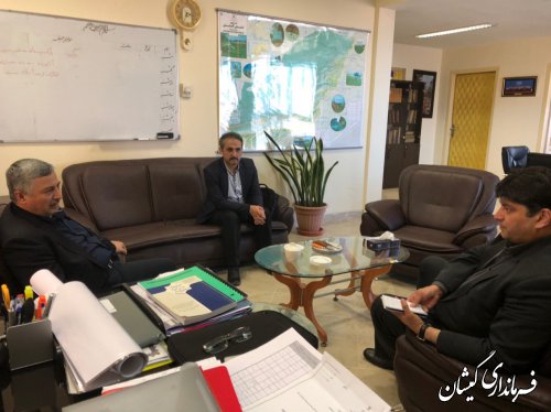 دیدار فرماندار گمیشان با معاون هماهنگی امور عمرانی استاندار