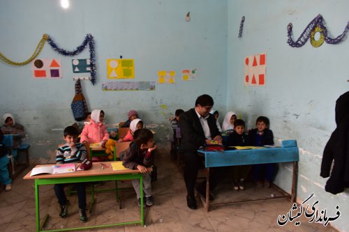 بازدید فرماندار گمیشان از دبستان جهاد روستای چارقلی