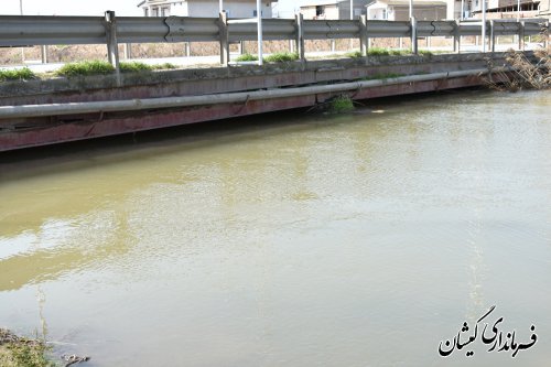 بازدیدفرماندارومدیرکل مدیریت بحران از عملیات لایروبی گرگان رود