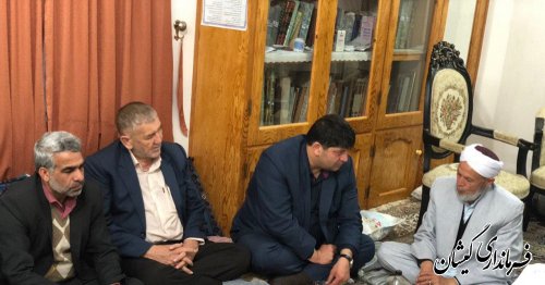 دیدار فرماندار و فرمانده انتظامی با مدیر حوزه علمیه محله قارقی سیمین شهر