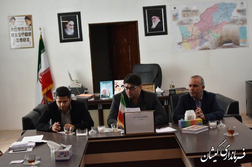جلسه ستاد توسعه فضای سبز شهرستان گمیشان برگزار شد