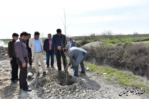 عملیات اجرایی بوستان محلی یک هکتاری گمیش تپه آغاز شد