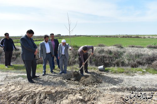 عملیات اجرایی بوستان محلی یک هکتاری گمیش تپه آغاز شد