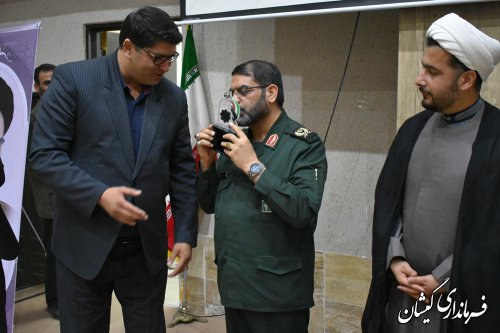 مراسم تکریم و معارفه فرمانده ناحیه مقاومت بسیج سپاه شهرستان گمیشان برگزار شد
