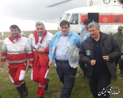 معاون وزیر و رئیس سازمان مدیریت بحران وضعیت شهرستان گمیشان را بررسی کرد