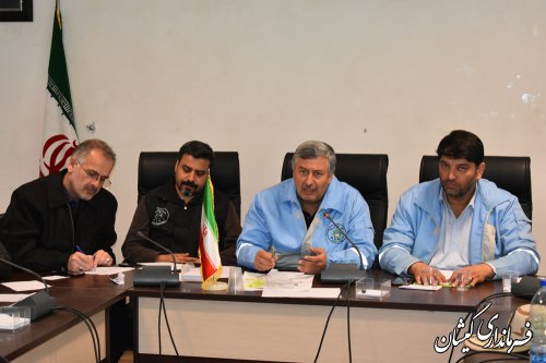 جلسه شورای هماهنگی مدیریت بحران استان درگمیشان برگزار شد