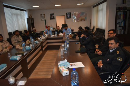 دیدار رییس سازمان وظیفه عمومی ناجا با فرماندار گمیشان