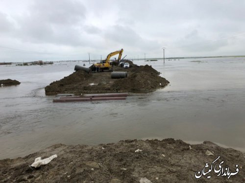 بازدیدفرماندارگمیشان از عملیات اجرایی برقراری مسیردسترسی مرکز شهرستان