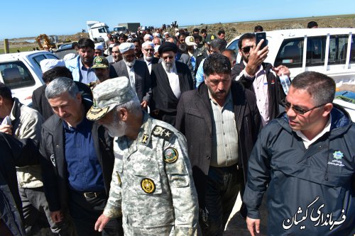 بازدیدنماینده ولی فقیه،سرپرست استانداری ومعاون وزیرکشورازعملیات لایروبی کانال ملت