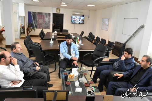اعضای هیات مدیره بنیاد برکت کشوربا فرماندارگمیشان دیدار کردند