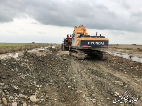 بازدید فرماندارگمیشان از عملیات اجرایی مرمت مسیر سیمین شهر به آلتین