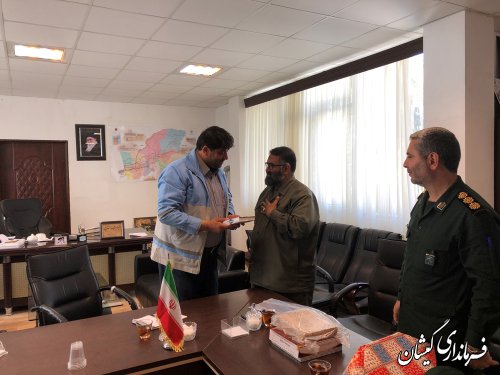 دیدار مسئول قرارگاه پیشرفت و آبادانی سپاه با فرماندارگمیشان