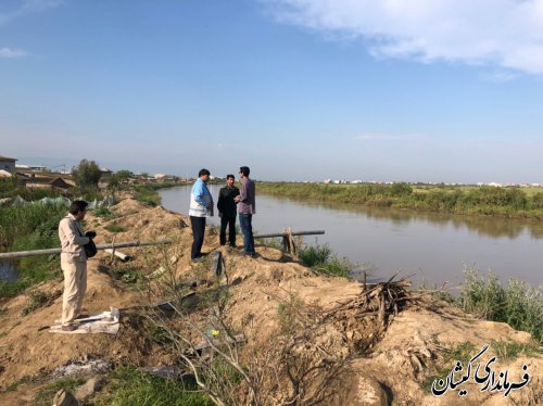 فرماندار گمیشان از روستاهای حاشیه گرگانرود بازدید کرد