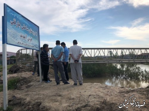 فرماندار گمیشان از روستاهای حاشیه گرگانرود بازدید کرد