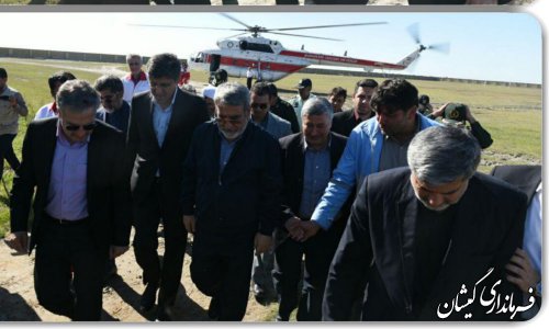 وزیرکشور وارد شهرستان گمیشان شد