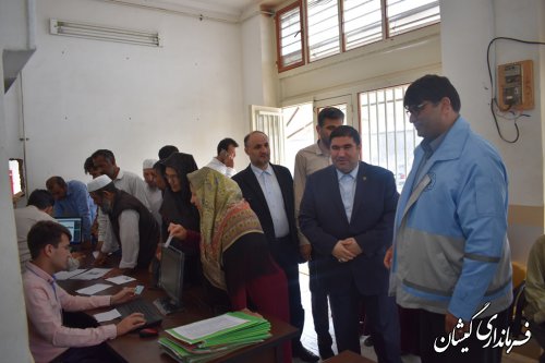 بازدید فرماندار گمیشان از دفتر ستاد و بازسازی سیل منطقه