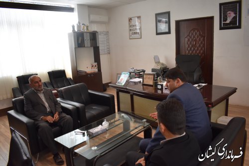 دیدار رئیس هیات نظارت بر انتخابات شهرستان با فرماندار گمیشان