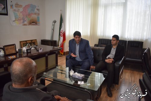 دیدار رئیس هیات نظارت بر انتخابات شهرستان با فرماندار گمیشان