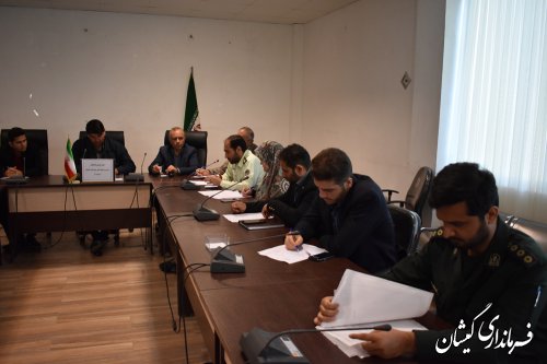 اولین جلسه شورای هماهنگی مبارزه بامواد مخدر شهرستان گمیشان درسال98 برگزار شد